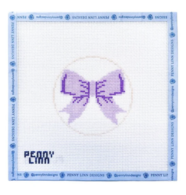 Canvas BEGINNER BOW   - PURPLE  4" ROUND