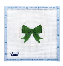 Canvas BEGINNER BOW   - GREEN   4" ROUND