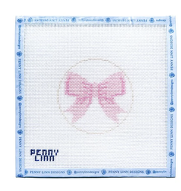 Canvas BEGINNER BOW   - PINK   4" ROUND