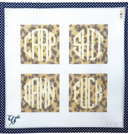 Canvas DIRTY COASTER SET - ANIMAL PRINT