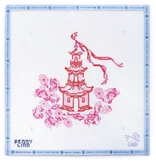 Canvas PINK CHERRY BLOSSOM  PAGODA  PLCGHD5