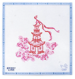 Canvas PINK CHERRY BLOSSOM  PAGODA  PLCGHD5