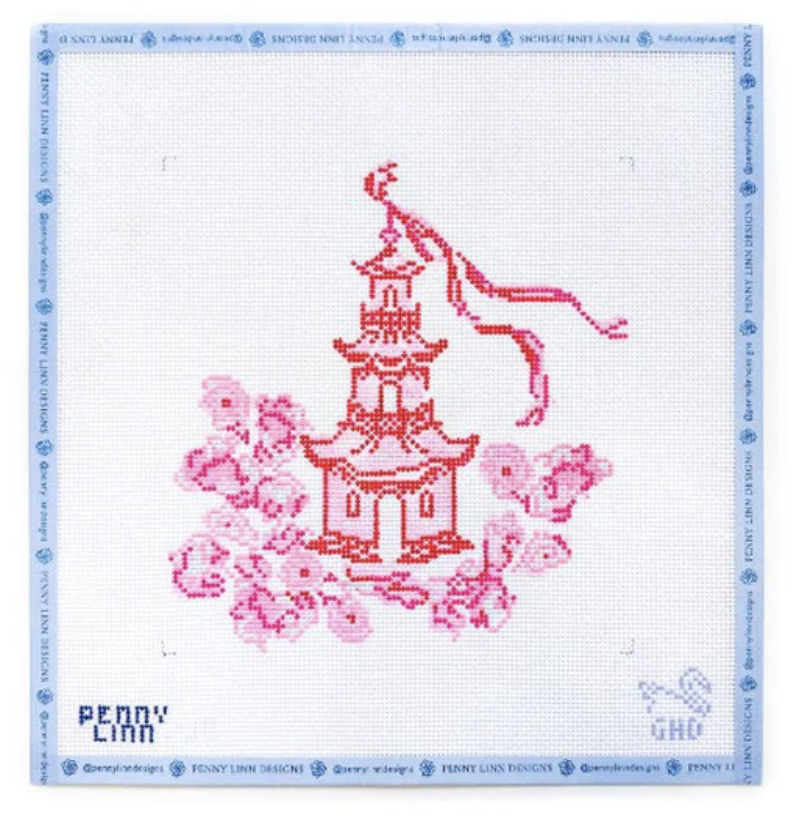 Canvas PINK CHERRY BLOSSOM  PAGODA  PLCGHD5