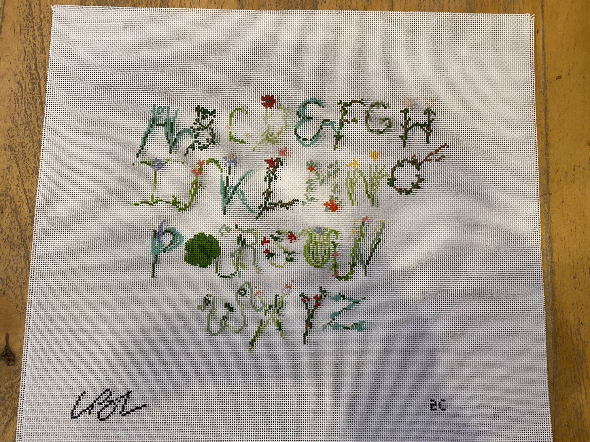Canvas GARDEN SAMPLER  LBL2C   8X10"