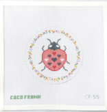Canvas LOVE BUG  -  LADY BUG  CF55  4" ROUND