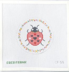 Canvas LOVE BUG  -  LADY BUG  CF55  4" ROUND
