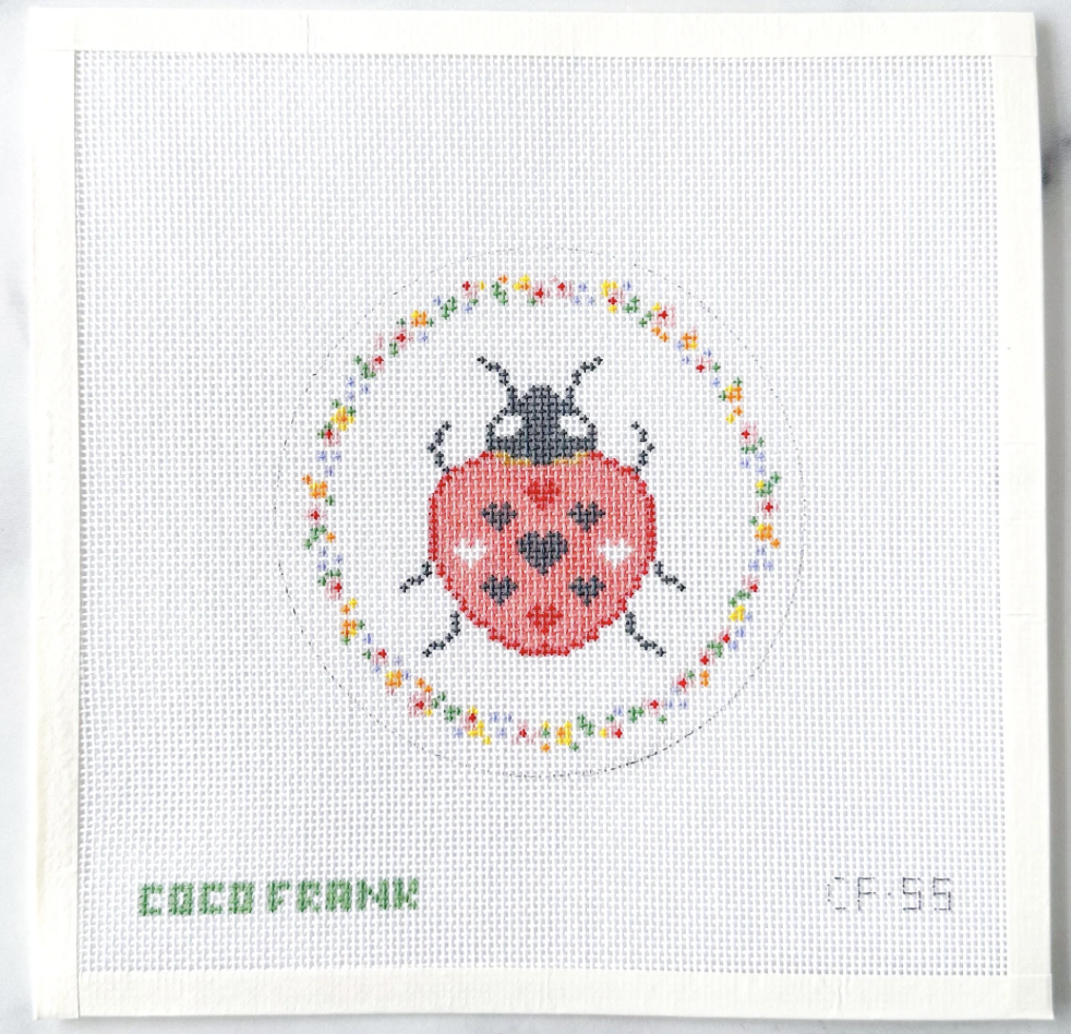 Canvas LOVE BUG  -  LADY BUG  CF55  4" ROUND