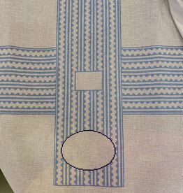 Canvas TISSUE BOX COVER - SCALLOP  PLCGP80