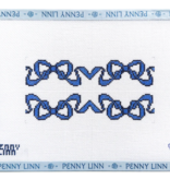 Canvas FANCY CLUTCH INSERT - DOUBLE RIBBON BLUE    5.3X2.75"