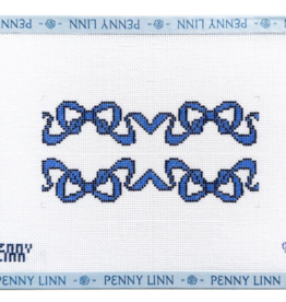 Canvas FANCY CLUTCH INSERT - DOUBLE RIBBON BLUE    5.3X2.75"