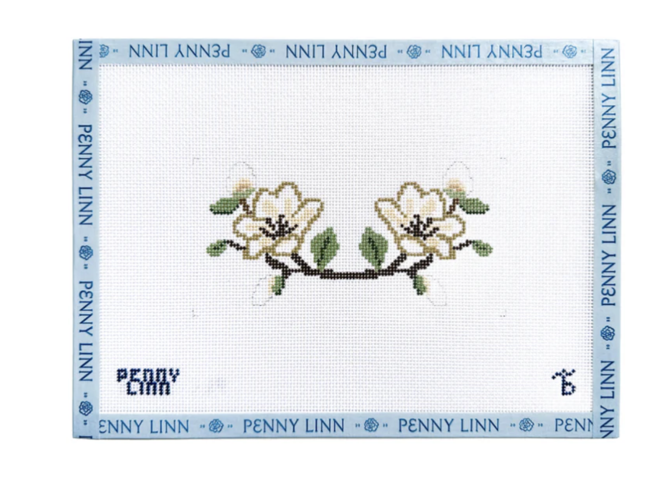 Canvas FANCY CLUTCH INSERT - MAGNOLIAS    5.3X2.75"