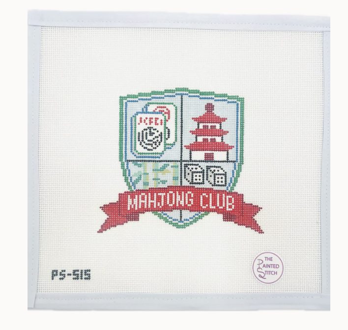 Canvas MAHJONG CLUB CREST  PS515  5X4"