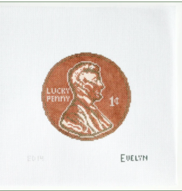 Canvas LUCKY PENNY  4.5" ROUND