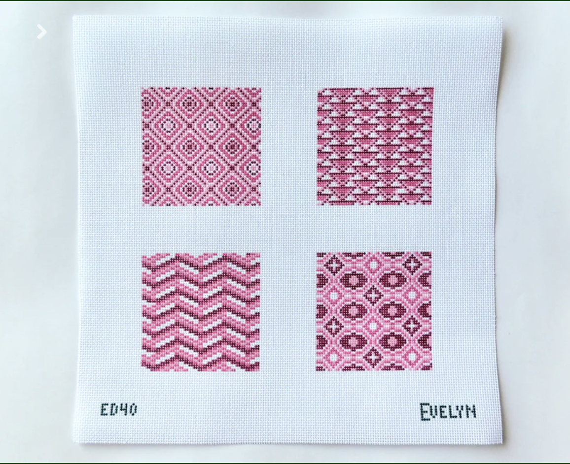 Canvas PINK COASTER SET  4X4"