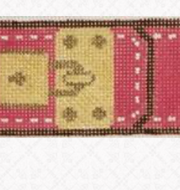 Canvas LOCK BRACELET CUFF - PINK  RD487    9X2"