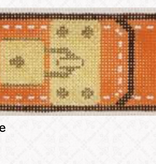 Canvas LOCK BRACELET CUFF - ORANGE  RD487O   9X2"