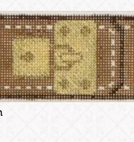 Canvas LOCK BRACELET CUFF - BROWN  RD487T   9X2"