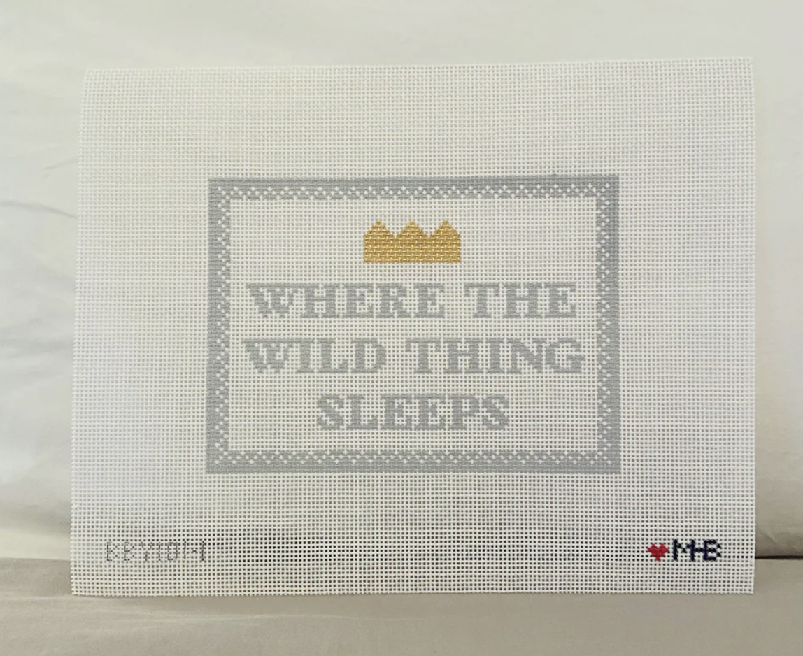 Canvas WHERE THE WILD THING SLEEPS  BBY101    7.25X5.25"