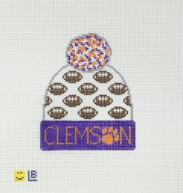 Canvas CLEMSON FOOTBALL BEANIE  H82  3.5X4.25"