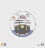 Canvas CRUISE SHIP 4"  ROUND  L30