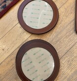 Accessories SELF FINISHING LEATHER COASTER  4" ROUND INSERT  COLOR BB