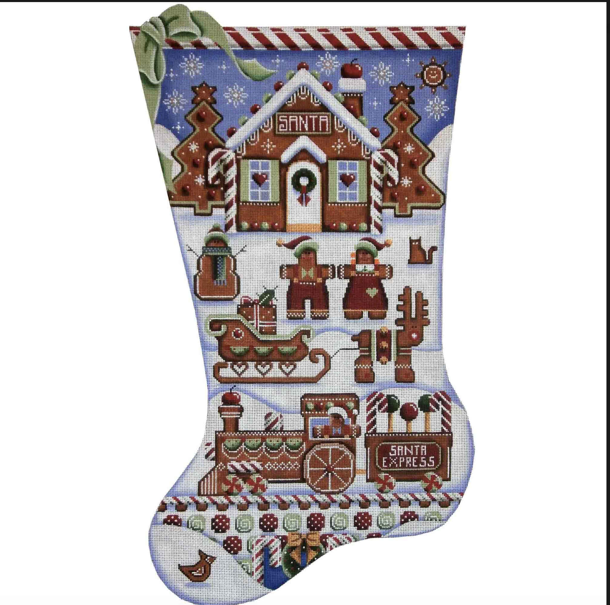 Canvas GINGERBREAD MAGIC STOCKING  1379