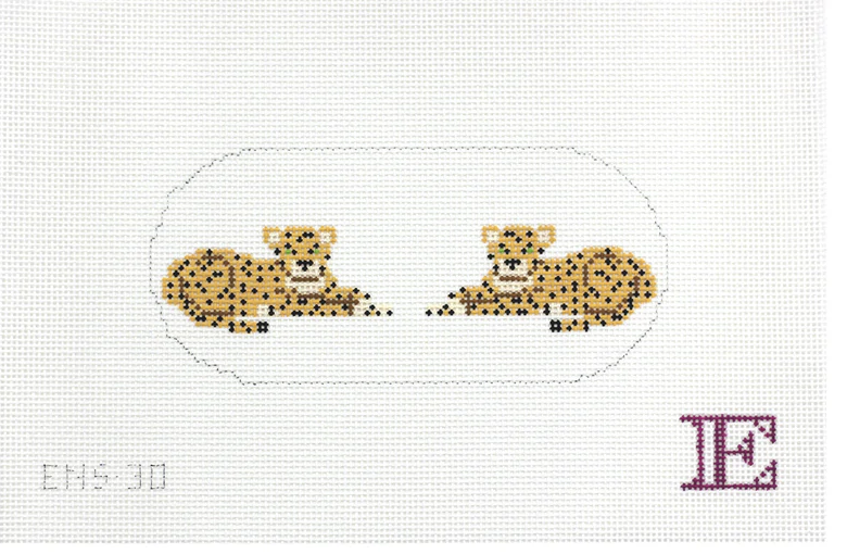 Canvas CHEETAH SISTERS - OVAL INSERT  7X3"