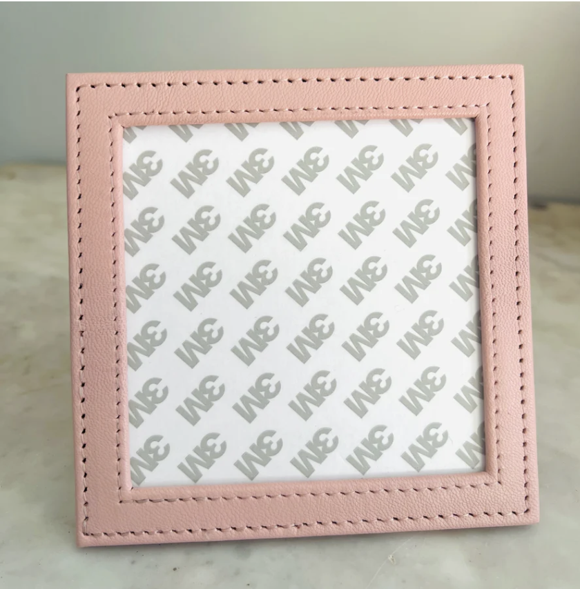 Accessories LEATHER PICTURE FRAME - SELF FINISHING  4X4" INSERT  -  APRICOT