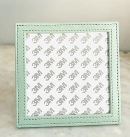 Accessories LEATHER PICTURE FRAME - SELF FINISHING  4X4" INSERT  -  SMOKE GREEN