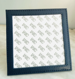Accessories LEATHER PICTURE FRAME - SELF FINISHING  4X4" INSERT  -  FOREST  GREEN