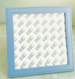 Accessories LEATHER PICTURE FRAME - SELF FINISHING  4X4" INSERT  -  LIGHT BLUE