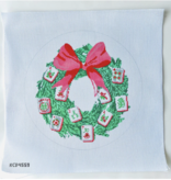 Canvas MERRY MAHJONG  WREATH  KCD4559   14X14"