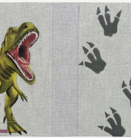 Canvas DINOSAUR TRACKS DOUBLE-SIDED  EYE GLASS CASE  EY239