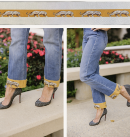 Canvas WHITE LEOPARD  STRAP  RE08  39X2"