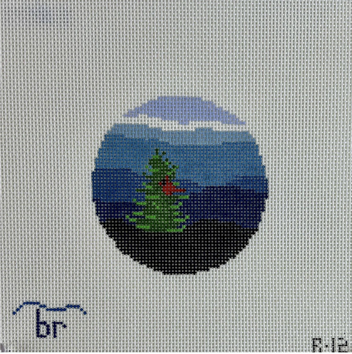 Canvas BLUE RIDGE CARDINAL  R12   4" ROUND