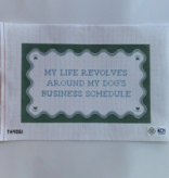 Canvas MY LIFE REVOLVES AROUND MY DOGS BUSINESS SCHEDULE  TA4061  14X8.5"