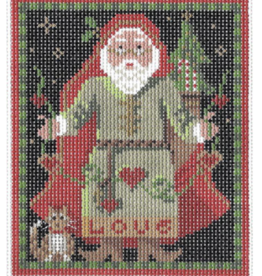 Canvas NORDIC SANTA STAMP  LOVE  KCN1322