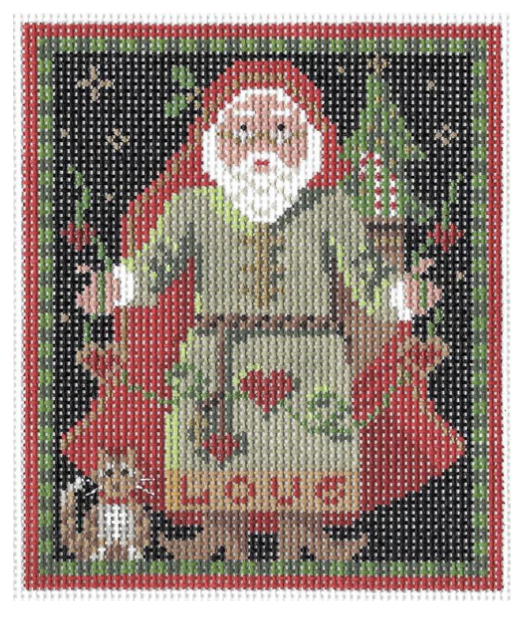 Canvas NORDIC SANTA STAMP  LOVE  KCN1322