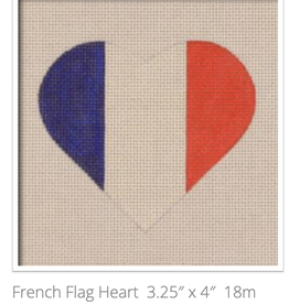 Canvas FRENCH FLAG HEART  HT17