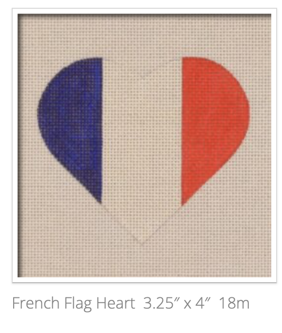 Canvas FRENCH FLAG HEART  HT17