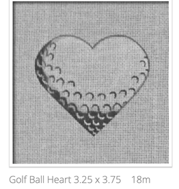 Canvas GOLF BALL  HEART  HTSP07