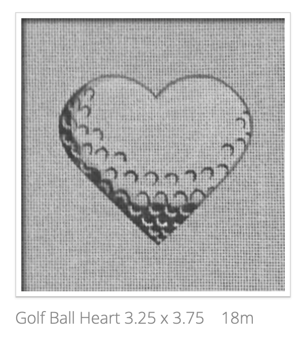 Canvas GOLF BALL  HEART  HTSP07