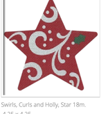 Canvas CHRISTMAS STAR - SWIRLS AND CURLS  CHR20