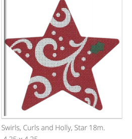Canvas CHRISTMAS STAR - SWIRLS AND CURLS  CHR20
