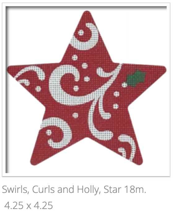 Canvas CHRISTMAS STAR - SWIRLS AND CURLS  CHR20
