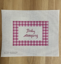 Canvas GINGHAM BABY SLEEPING -PINK KCD5000P   5x7.5"