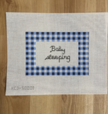 Canvas GINGHAM BABY SLEEPING - BLUE KCD5000B   5x7.5"
