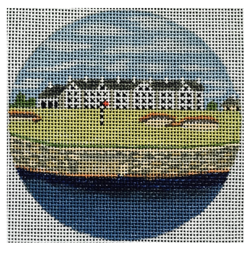 Canvas CARNOUSTIE GOLF COURSE  8104  4" ROUND