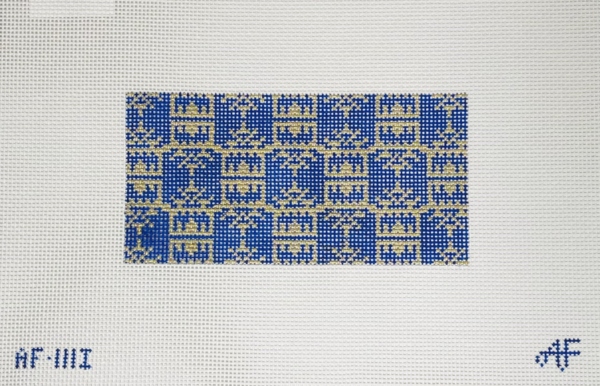 Canvas NAVY/GOLD PAGODA INSERT  AF111I    3X6"