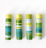 Accessories WOODEN NEEDLE VIAL  2.25" - LIBBY -  BLUES/GREENS